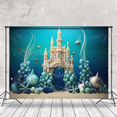 Aperturee - Undersea Castle Balloon Birthday Cake Smash Backdrop