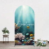 Aperturee - Undersea Coral Sunshine Fishes Arch Birthday Backdrop