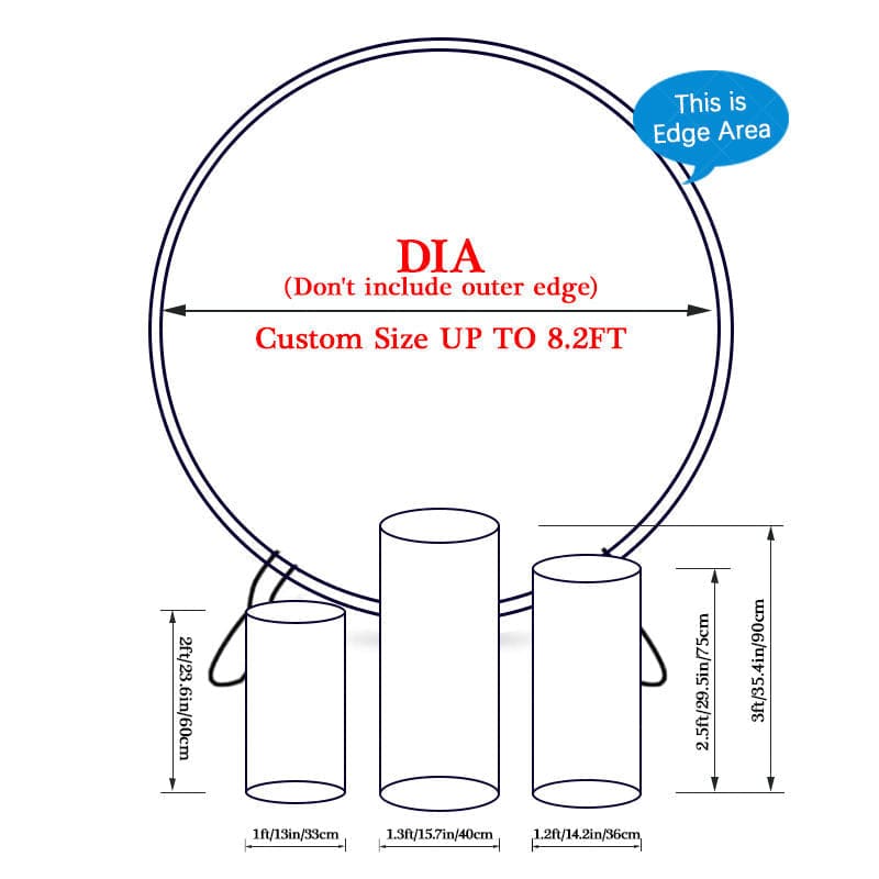 Aperturee - Undersea Little Mermaid Round Birthday Backdrop Kit for Girl