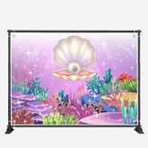 Aperturee - Undersea Pearl Shell Coralline Birthday Backdrop