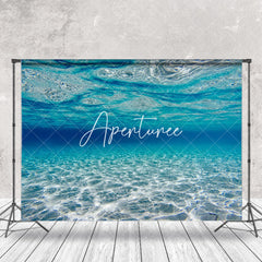 Aperturee - Underwater Blue Ocean Natural Scenery Photo Backdrop