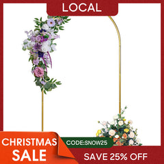 (7 Day Delivery) Aperturee Gold Top Round Arch Backdrop Stand