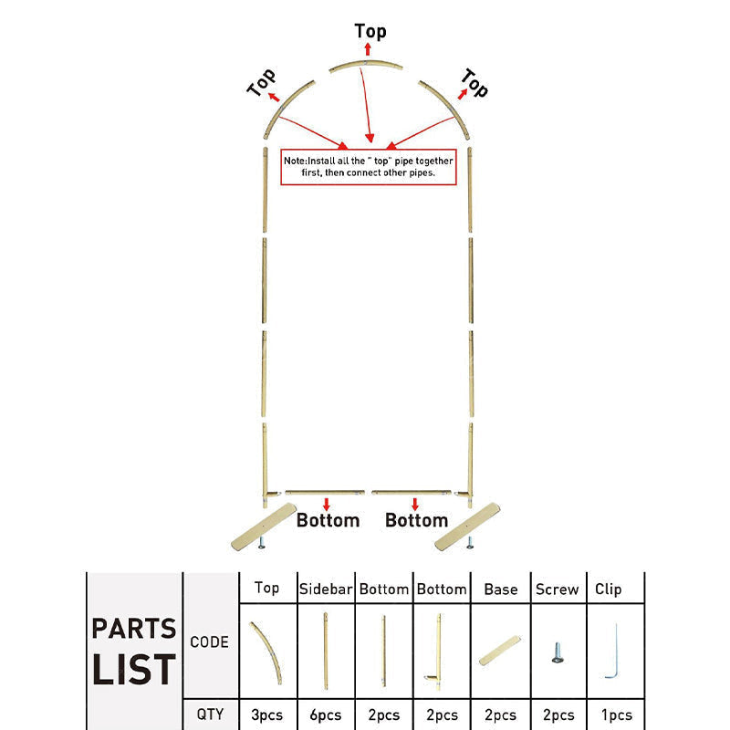 Aperturee - Gold Top Round Arch Backdrop Stand