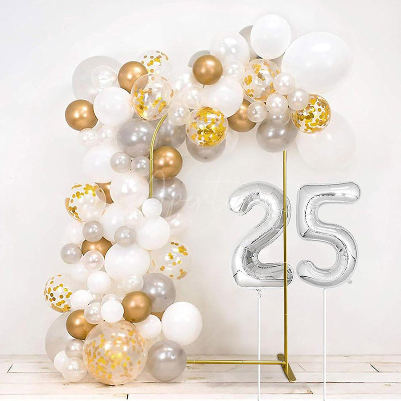 Aperturee - Gold Top Round Arch Backdrop Stand