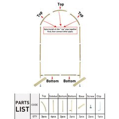 Aperturee - Gold Top Round Arch Backdrop Stand