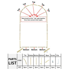 Aperturee - Gold Top Round Arch Backdrop Stand