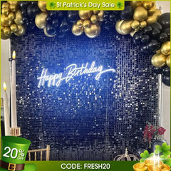 Aperturee - (7 Day Delivery) Black Shimmer Wall Panels | Wedding Event Party Decorations