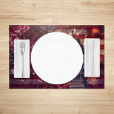 Aperturee - Usa Flag Liberty Spark Vintage Set Of 4 Placemats