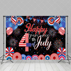 Aperturee - USA Flag Sparks Paper Flower 4th of July Backdrop