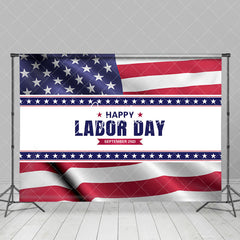 Aperturee - Usa Flag Star September 2nd Happy Labor Day Backdrop