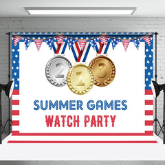 Aperturee - Usa Flag Summer Games Olympic Watch Party Backdrop
