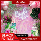 Aperturee - (7 Day Delivery) Gradient Pink Shimmer Wall Panels | Wedding Event Party Decorations