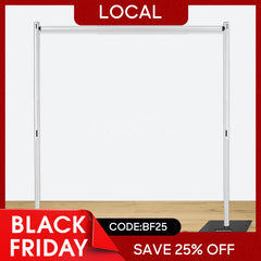 Aperturee - (7 Day Delivery) Heavy Duty Adjustable Aluminum Backdrop Stand for Event