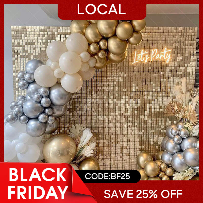 Aperturee - (7 Day Delivery) Light Matte Gold Shimmer Wall Panels | Wedding Event Party Decorations