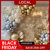 Aperturee - (7 Day Delivery) Light Matte Gold Shimmer Wall Panels | Wedding Event Party Decorations