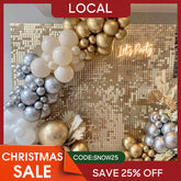 Aperturee - (7 Day Delivery) Light Matte Gold Shimmer Wall Panels | Wedding Event Party Decorations