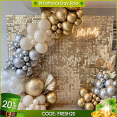 Aperturee - (7 Day Delivery) Light Matte Gold Shimmer Wall Panels | Wedding Event Party Decorations