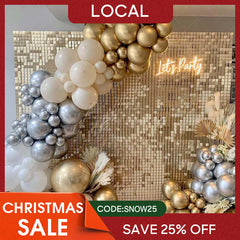 Aperturee - (7 Day Delivery) Light Matte Gold Shimmer Wall Panels | Wedding Event Party Decorations