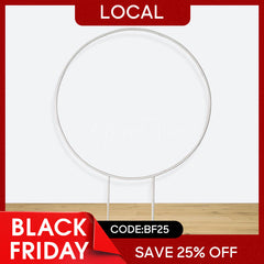 Aperturee - (7 Day Delivery) Party & Hoop Balloon Circle Loop Flower Arch Photo Booth Backdrop Stand