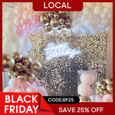 Aperturee - (7 Day Delivery) Silver Shimmer Wall Panels | Wedding Event Party Decorations