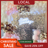 Aperturee - (7 Day Delivery) Silver Shimmer Wall Panels | Wedding Event Party Decorations