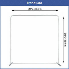 Aperturee (7 Day Delivery) Aluminum Square Straight Tension Backdrop Stand