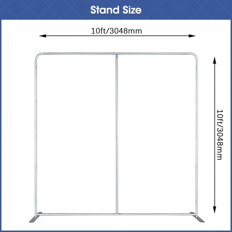Aperturee (7 Day Delivery) Aluminum Square Straight Tension Backdrop Stand