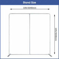 Aperturee (7 Day Delivery) Aluminum Square Straight Tension Backdrop Stand