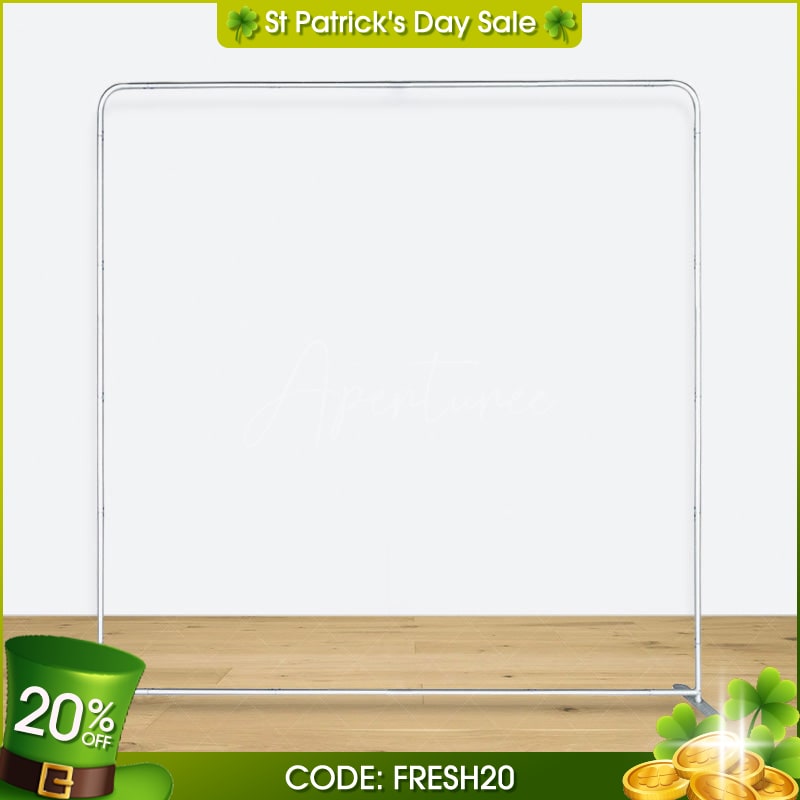 Aperturee - (7 Day Delivery) Aperturee Aluminum Square Straight Tension Backdrop Stand