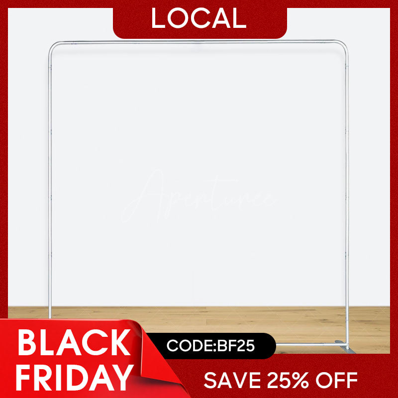 Aperturee - (7 Day Delivery) Aluminum Square Straight Tension Backdrop Stand