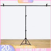 Aperturee - (7 Day Delivery) Aperturee T-Shape Adjustable Backdrop Stand Support Frame