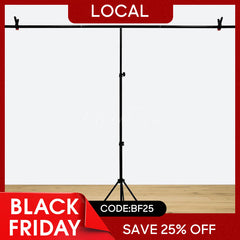 Aperturee - (7 Day Delivery) T-Shape Adjustable Backdrop Stand Support Frame