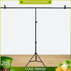 Aperturee - (7 Day Delivery) Aperturee T-Shape Adjustable Backdrop Stand Support Frame