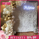 (7 Day Delivery) White Shimmer Wall Panels | Wedding Event Party Decorations