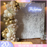 Aperturee - (7 Day Delivery) White Shimmer Wall Panels | Wedding Event Party Decorations