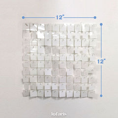 Aperturee White Shimmer Wall Panels | Wedding Event Party Decorations