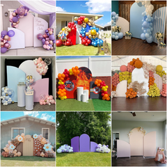 Aperturee Velvet Simulation Theme Navy Blue Birthday Arch Backdrop Kit