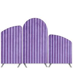 Aperturee Velvet Simulation Theme Purple Birthday Arch Backdrop Kit