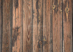 Aperturee - Vertical Reddish Brown Wood Photo Rubber Floor Mat