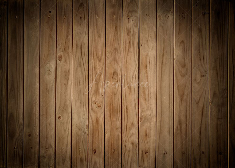 Aperturee - Vertical Striped Wood Rubber Floor Mat For Photo