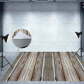 Aperturee - Vertical Texture Distressed Wood Rubber Floor Mat