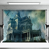 Aperturee - Vintage Abandoned Villa Bird Halloween Backdrop