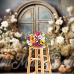 Aperturee - Vintage Bloom Flowers Arch Door And Window Backdrop