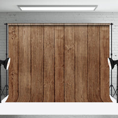 Aperturee - Vintage Brown Retro Wood Texture Backdrop For Photo