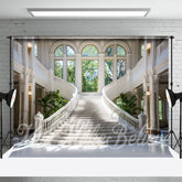 Aperturee - Vintage Cascading Staircase Architecture Backdrop
