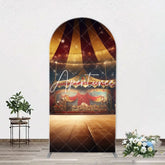 Aperturee - Vintage Circus Tent Stage Arch Birthday Backdrop