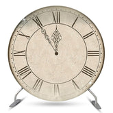 Aperturee Vintage Clock Happy New Years Round Backdrop Cover