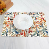 Aperturee - Vintage Colored Autumn Leaves Set Of 4 Placemats