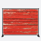 Aperturee - Vintage Dried Red Paint Board Texture Wood Backdrop