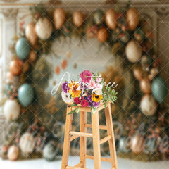Aperturee - Vintage Floral Balloon Birthday Cake Smash Backdrop